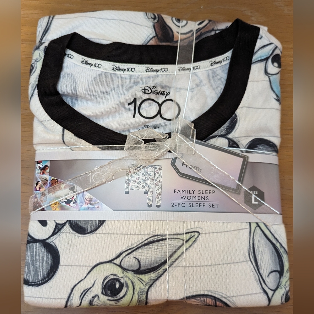 Women's Large Disney 100 2 piece pajamas set brand new